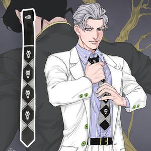 <span class=keywords><strong>Jojo</strong></span> Tie kira yoshino เวอร์ชั่นญี่ปุ่นเนคไทสีดำสำหรับผู้ชาย - Product Image 3
