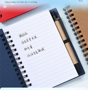 ออกแบบสมุดโน้ตขนาดเล็กปกกระดาษคราฟท์พร้อมปากกาและกระดาษโน้ตแบบมีกาวในตัวพร้อมโลโก้ตามสั่ง - Product Image 5