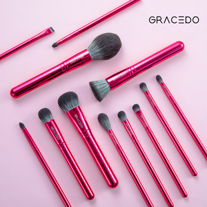 <span class=keywords><strong>Fournisseur</strong></span> de <span class=keywords><strong>maquillage</strong></span>, pinceau <span class=keywords><strong>professionnel</strong></span> personnalisé avec paillettes, marque privée, antibactérien, manche en bois synthétique, 10 pièces, ISO9001, éventail pour le visage - Product Image 5