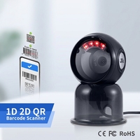 Escáner de Código de Barras de Escritorio de Alta Velocidad JR T62, Sensor Automático de 360 Grados, Lector de Códigos QR 2D CMOS USB para Uso en Supermercados