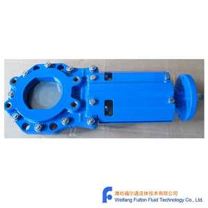 Задвижка ножевая KGV с верхним фланцем ISO, готовая к установке электропривода, DN100, PN10, для воды или пульпы, EN558 K1, EN1092, GSK - Product Image 4