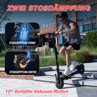 Scooter Eléctrico Todoterreno RCB D5 para Adultos, Diseño de Dos Ruedas, Motor de 250W, Resistente al Agua IPX4, Doble Suspensión, Plegable, Batería de Litio, 150kg