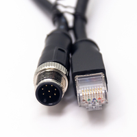 Topk — câble ethernet Cat6 M12 8 broches vers RJ45, sets de câbles femelles à monter pour Signal 6A, pour Extension droites Cat6