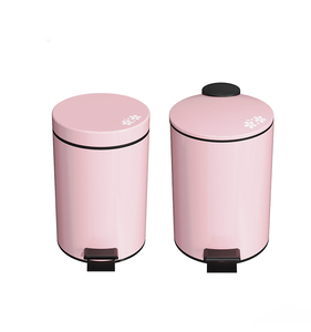 Sakura blossom-<span class=keywords><strong>cubo</strong></span> de <span class=keywords><strong>basura</strong></span> de 5L con forma redonda para baño, dormitorio, sala de estar, <span class=keywords><strong>Pedal</strong></span>, cierre suave - Product Image 2