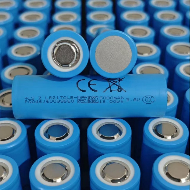 LISHEN Li-ion 21700 Battery 5000mAh with 9C/45A Discharge Rate. High-capacity and High-rate Battery Cell.