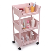 En gros, Chariot de rangement mobile sur pied pour collations, organisateur de cuisine et salle de bain, étagère utilitaire domestique