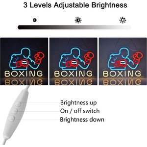 Boxing Letreros Neon LED indoor hanging ambient light shop <b>sign</b> wall decoration light entrance indicator light luminous <b>sign</b> - Product Image 3