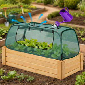 Pop Up Garden Rows Plant Cover Raised Garden Beds Plants Protector Insect Bird Barrier Plant <b>Net</b> Cage - Product Image 5