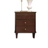 Table de chevet sculptée de style rétro américain, avec relief en arche tridimensionnel, pour chambre à coucher, luxe léger, sensation haut de gamme