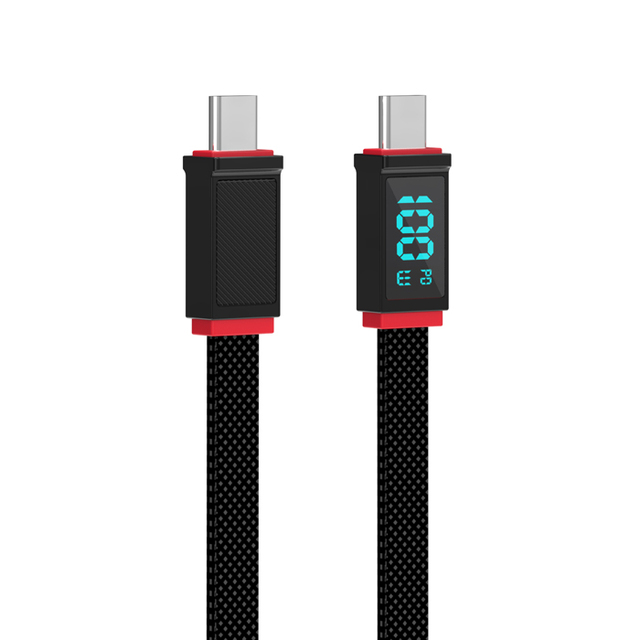 100W Fast Charging USB Type-c LCD Power Display Data Transmission Cable 20V 5A c to c Cable 100w for Laptop/phones