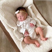 Muñeca Reborn de Vinilo de Estilo Nuevo, Simulación Realista, Juguete de Regalo, Ayuda para Caminar de Bebé Recién Nacido Hecha a Mano, Regalo de Cumpleaños para Niños
