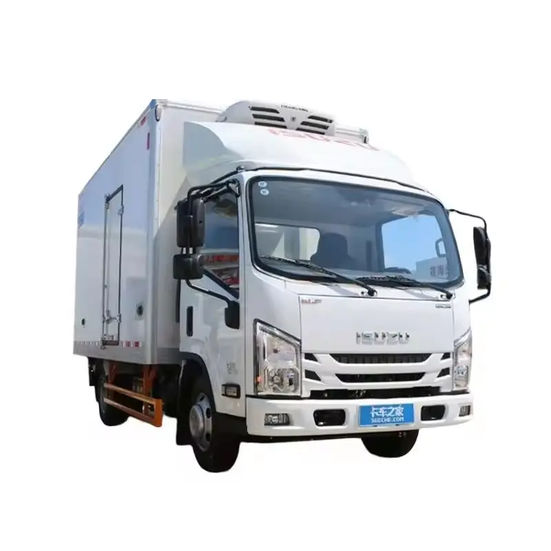 冷凍食品輸送トラックIsuzu小型ボックス冷蔵