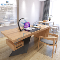 Nouveau design personnalisé Boya table de bureau haute en bois de luxe table de travail d'entreprise de réception