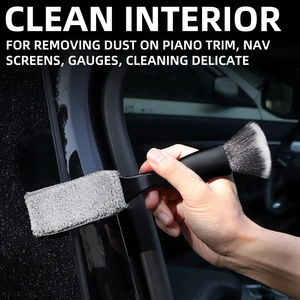 Cepillo de limpieza Interior de <span class=keywords><strong>coche</strong></span> Carcaticz, herramienta de limpieza de detalles automáticos, cepillo de eliminación de polvo, cepillos de detalle de <span class=keywords><strong>coche</strong></span> de doble cabeza - Product Image 4