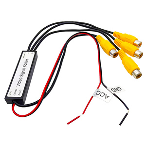 Répartiteur vidéo jaune de haute qualité 1 Point <span class=keywords><strong>3</strong></span> amplificateur vidéo de sortie pour accessoires vidéo d'appui-tête automobile - Product Image 1