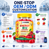 Nutrition Quotidienne pour les Vendeurs E-commerce aux États-Unis et en Europe – Complément Alimentaire Vitamine B12 en Gummies, Marque Privée OEM, 150 Unités, Vente Directe Usine