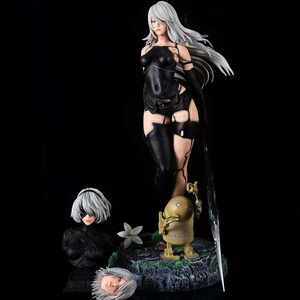 Alta calidad Sexy NieR Automatas Sexy Girls A2 Miss colección de tres cabezas decoración del hogar regalos juego de acción figuras modelo - Product Image 3