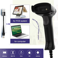 Escáner de Códigos QR USB, Lector de Códigos de Barras 1D, Pistola Escáner de Códigos de Barras para Pagos en Tiendas y Supermercados