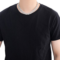 Infini 8-Forme Chaîne Collier Hip Hop Style Glacé Zircon Plaqué Or Cuivre Bijoux Hommes Religieux Partie De Mode Cadeau