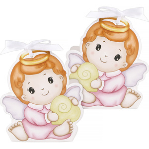 50 pz Scatole Portaconfetti per Prima Comunione Scatoline per Caramelle Battesimo Religioso Decorazioni Baby Shower God Bless per Bambino e Bambina - Product Image 1