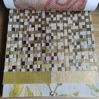 Nouveau-Style Home Textile Luxueux Or Couleur Joli Motif Broderie Tissu Rideaux pour Chambre et Salon