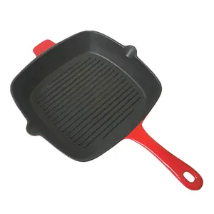 25 cm hot sell kitchen frying pans enamel cast iron skillet