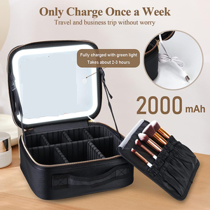 Borsa per il trucco cosmetica da donna portatile professionale all'ingrosso borsa per il trucco custodia per il trucco borsa per il trucco con specchio intelligente - Product Image 4