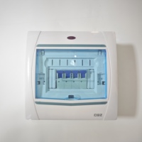 Boîte de distribution électrique modulaire MCB à base métallique avec couvercle en PC pour intérieur d'usine, 2 à 22 voies