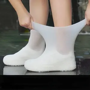 1 Paire de Couvre-Chaussures Imperméables Réutilisables en Silicone pour la Pluie, Bottes de Pluie d'Extérieur, Accessoires pour Chaussures de Marche, Couvre-Chaussures Réutilisables - Product Image 2