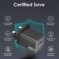 Chargeur mural à charge rapide haute vitesse 48W PD PPS GaN 5V3A 20V3.4A Prise UK OEM ODM Personnalisé