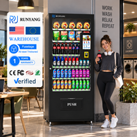 Distributeurs automatiques de boissons personnalisés RUNYANG pour les articles de vente au détail, distributeur automatique de collations combinées pour les aliments et les boissons