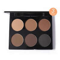 Poudre de contouring 3D éclaircissante six couleurs, non-épipant, Modèle 3050, Palette de fards pour le nez et les côtés du visage
