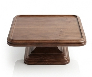 Walnut 2 Tier Eco-Friendly Cake Stand Wooden Holder Pedestal Display Rack Bakery <b>Party</b> Dessert <b>Table</b> Made China Handcrafted - Product Image 2