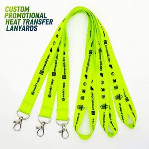 Wholesale Eco-Friendly Polyester Custom Logo Lanyards Premium Heat Transfer Printed Neck Straps Lobster Clasp for Corporate - Product Image 1