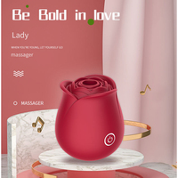 Kovida Rote Rosen-förmiger Saugvibrator Sexspielzeug Blumen-Vibrator für Erwachsene Sexuelles Saugrosen-Vibrator für Frauen Jugetes Sexuales