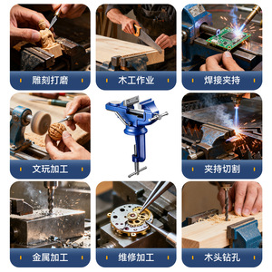 Niu Xiang Bench Vise 80mm Jaw Industrial Grade <b>Woodworking</b> Bolt Mount Carbon Steel - Product Image 5