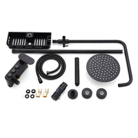 Ensemble de robinetterie de douche murale à triple fonction en acier inoxydable SUS 304 nickel brossé, style européen, pour salle de bain