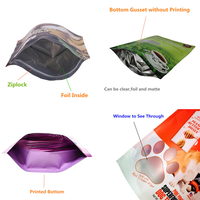 Grosir kustom desain asli Doypack kantong Matt aluminium Foil berdiri tas untuk makanan hewan peliharaan dan biji bunga hijau