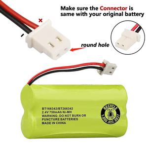 Paquete de Baterías Recargables <span class=keywords><strong>AAA</strong></span> de 750 mAh y 2.4 V <span class=keywords><strong>Nimh</strong></span> para Teléfono Inalámbrico BT183342 BT283342 BT166342 BT266342 BT162342 BT26234 - Product Image 2