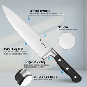 سكين الشيف <span class=keywords><strong>8</strong></span> بوصة بالجملة من المصنعين سكين الطبخ طراز الشمال سكين تقطيع الخضار سكين التقطيع - Product Image 2