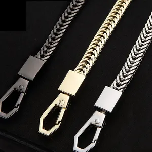 High Quality Metal Brass Handbag Chains For Bags Accessories Purse Shoulder Handbag Chain Strap Curb Black Lady Chains Bag