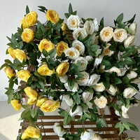 Guirlande de fleurs artificielles suspendue de 120 cm, fleurs de pivoine en soie, vigne pour décoration de plafond de fête de mariage