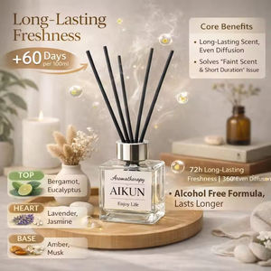 Diffuseur de parfum d'ambiance Aikun pour chambre à coucher, longue durée, sans flamme, à bâtonnets, aux huiles essentielles d'aromathérapie - Product Image 5