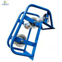 Rouleau de guidage industriel triple en aluminium YILI, poulie d'entrée robuste pour outil professionnel de tirage de câbles de télécommunications souterrains