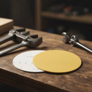 Disco de Lijado con Velcro Dorado P80 de 150 mm para Pulir Madera y Metal - Product Image 3