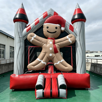 Château Gonflable Bonhomme de Neige - Aire de Jeu Hivernale - Maison de Saut pour Enfants - Fête de Noël et de Fin d'Année en Plein Air - Saison des Neiges