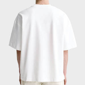 Top qualité 100% coton poids lourd lâche hommes blanc plaine T-Shirts fabricant personnalisé col rond Gym surdimensionné unisexe t-shirt - Product Image 3