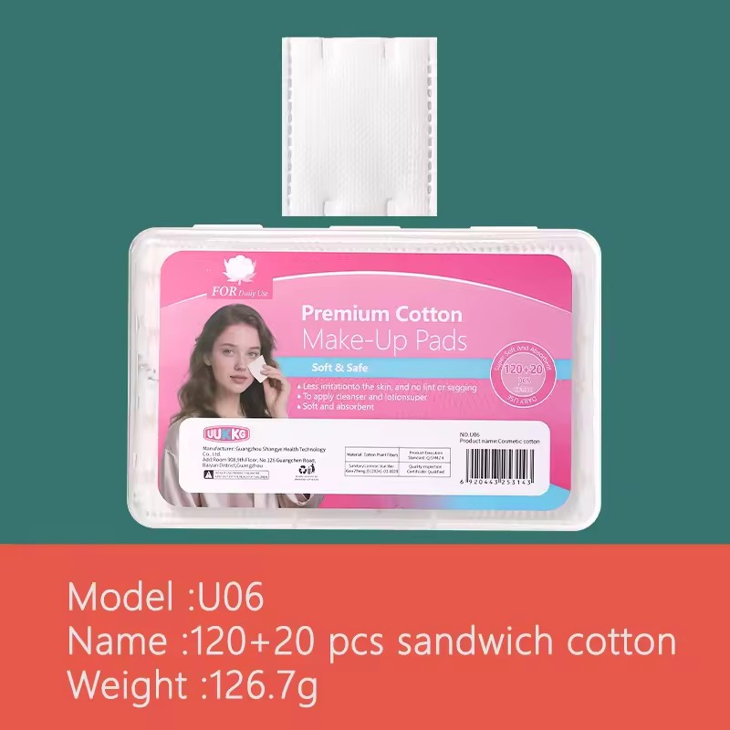 U06-140 tampons démaquillants sandwich