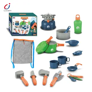 Chengji new design children outdoor explore pretend play toys camping gear plastic outdoor explorer toy set