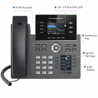 Grandstream GRP2614 Telefono IP Wi-Fi 6 con Doppio Schermo da 2,8 Pollici, 12 SIP, 40 BLF, Conferenza Audio a 5 Vie, Gigabit PoE, VoIP di Livello Carrier